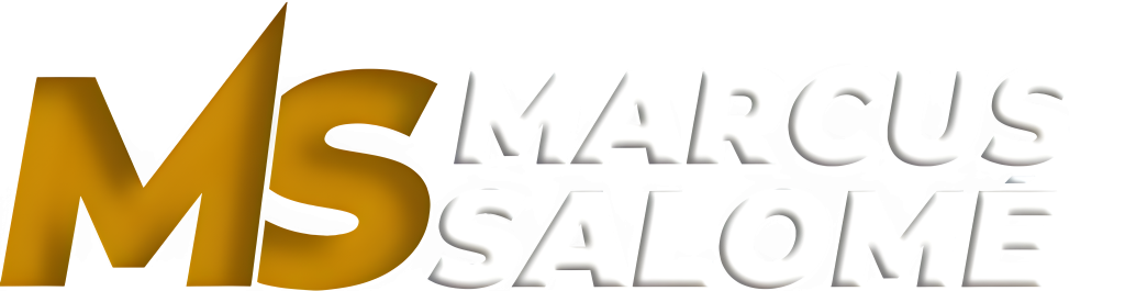 Logo Marcus Salomé - MS em dourado e branco
